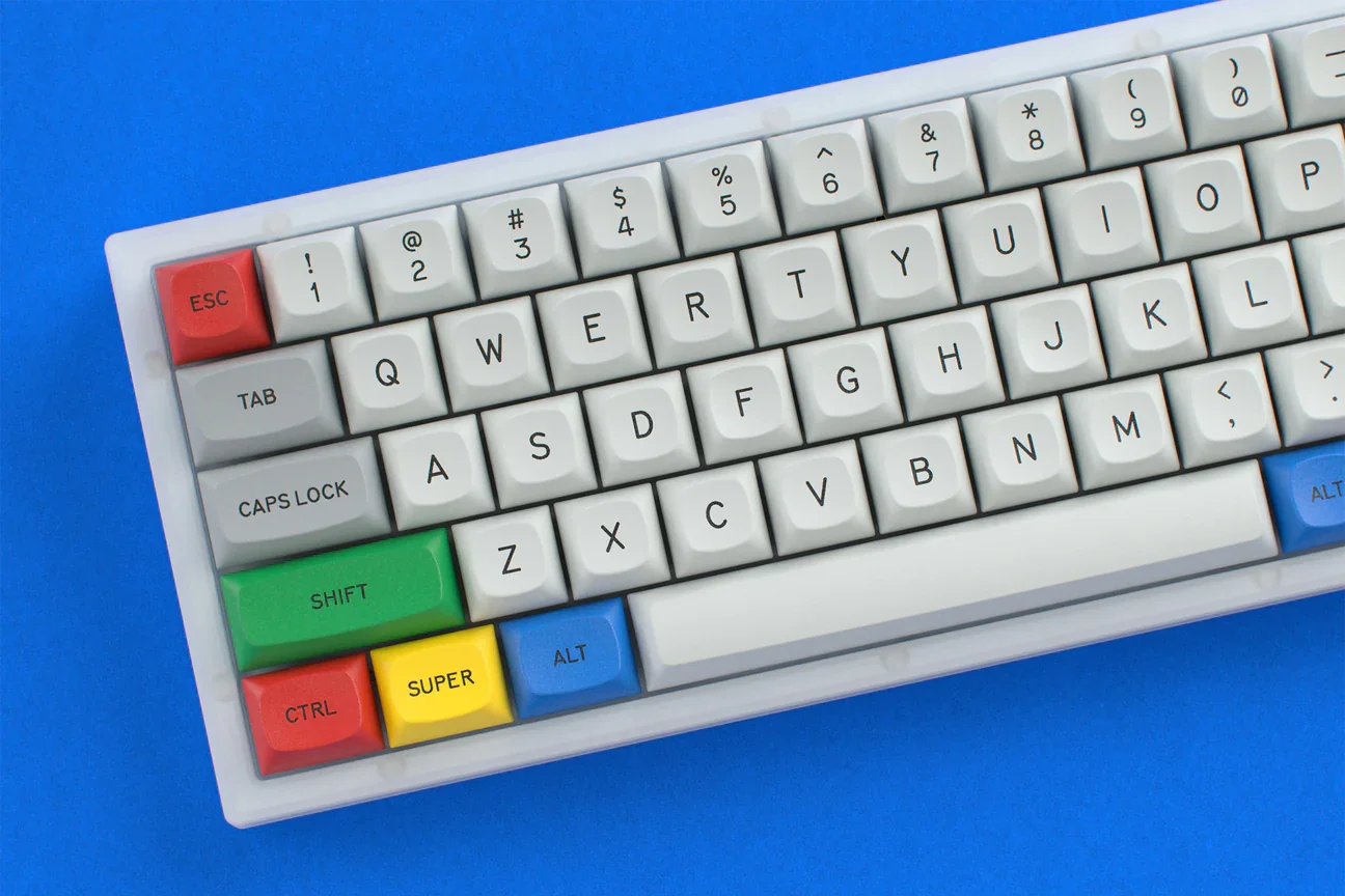 GMK MTNU Granite keycaps, top-down view